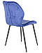 Стілець обідній синій із м'яким сидінням і спинкою на ніжках Astra тканина вельвет для кухні вітальні AMF, фото 3