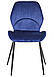 Стілець обідній синій із м'яким сидінням і спинкою на ніжках Astra тканина вельвет для кухні вітальні AMF, фото 2