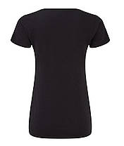 Чорна футболка жіноча з V-подібним вирізом Ladies Iconic 150 V Neck T-Shirt Fruit of the loom, фото 3