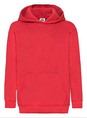 Червона толстовка дитяча тепла hooded sweat kids Fruit of the loom, фото 1