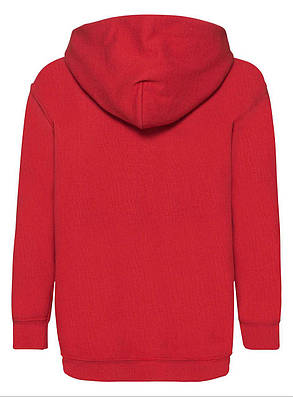 Червона толстовка дитяча тепла hooded sweat kids Fruit of the loom, фото 3