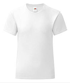 Біла дитяча футболка для дівчинки літня Girls Iconic T Fruit of the loom