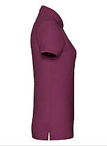 Бордове поло жіноче лакост 65/35 Polo lady-fit Fruit of the loom, фото 2