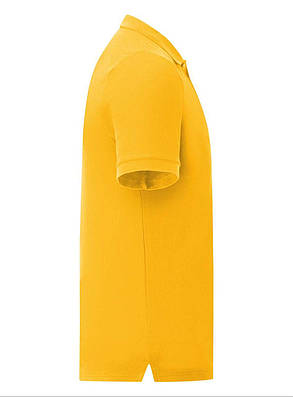 Сонячно Жовта футболка поло чоловіча легка Iconic Polo Fruit of the loom, фото 3