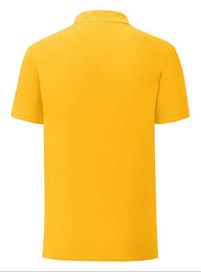 Сонячно Жовта футболка поло чоловіча легка Iconic Polo Fruit of the loom, фото 4
