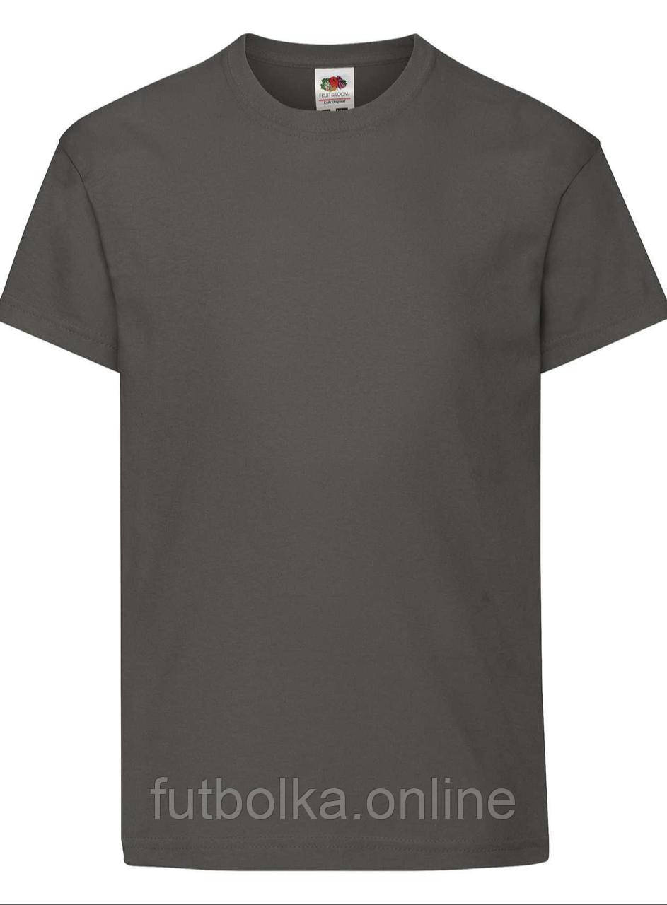 Графітова дитяча футболка модна Original kids T Fruit of the loom