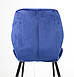 Стілець обідній синій із м'яким сидінням і спинкою на ніжках Astra тканина вельвет для кухні вітальні AMF, фото 7