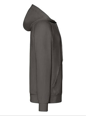 Графітова толстовка чоловіча легка Lightweight hooded sweat jacket Fruit of the loom, фото 2