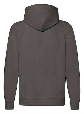 Графітова толстовка чоловіча легка Lightweight hooded sweat jacket Fruit of the loom, фото 3