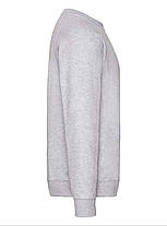 Сіро-Ліловий реглан чоловічий зимовий Classic raglan sweat Fruit of the loom, фото 3