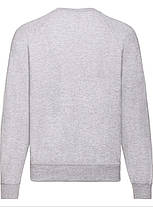 Сіро-Ліловий реглан чоловічий зимовий Classic raglan sweat Fruit of the loom, фото 4