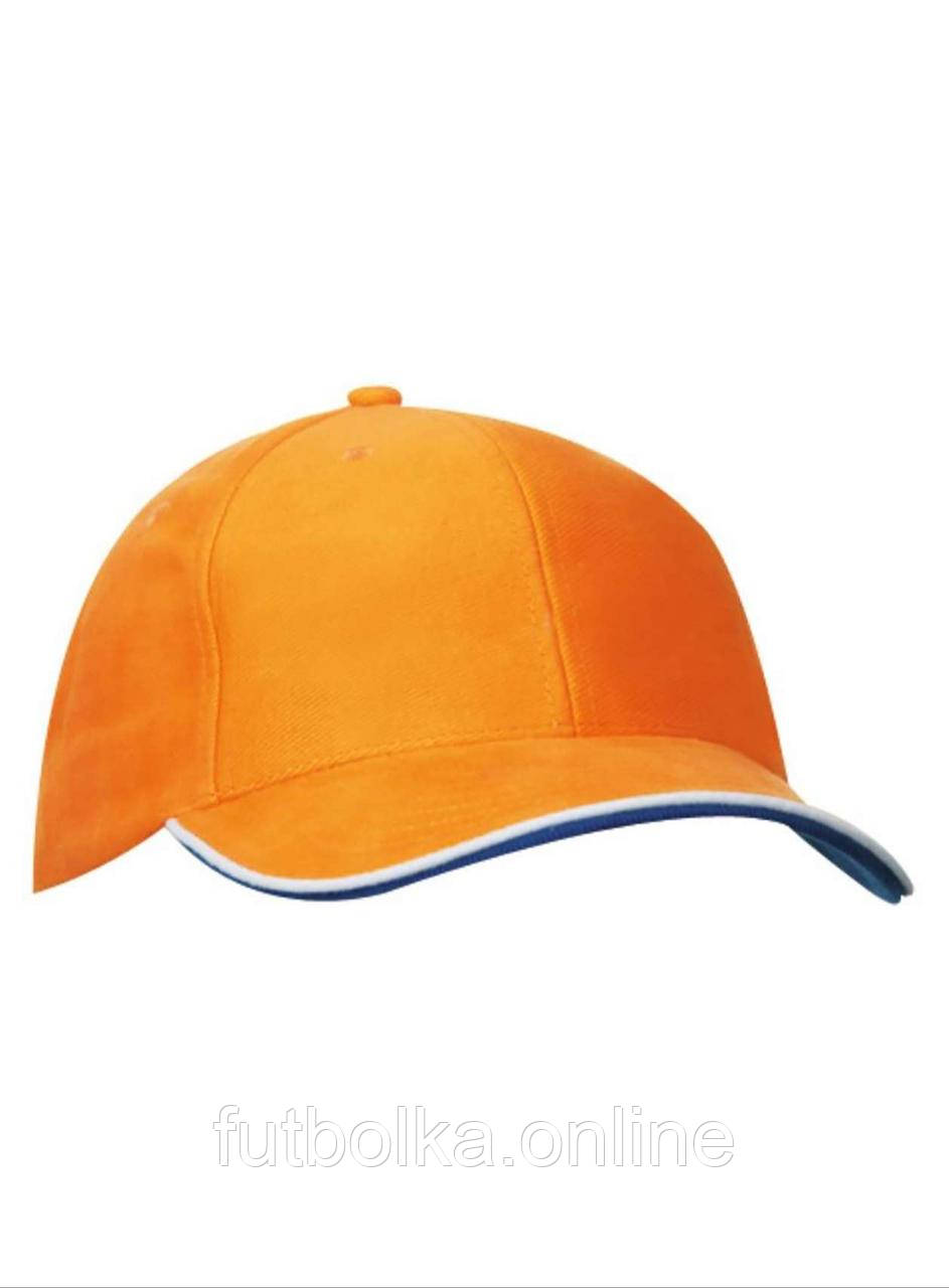 Помаранчева кепка спортивна 6 Panel Double Sandwich Cap Myrtle Beach
