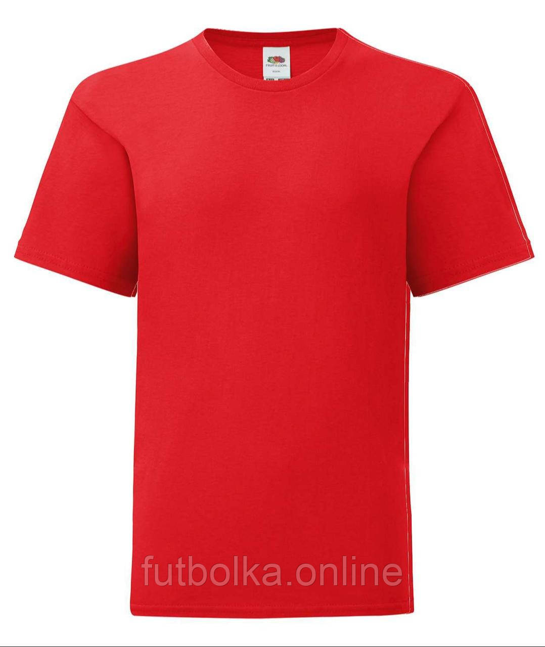 Червона футболка дитяча для хлопчика базова Kids Iconic T Fruit of the loom