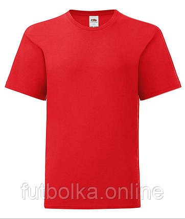 Червона футболка дитяча для хлопчика базова Kids Iconic T Fruit of the loom, фото 1