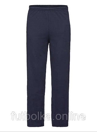 Глибоко Темно-Сині спортивні штани чоловічі прямі легкі Lightweight open hem jog pants Fruit of the loom, фото 1