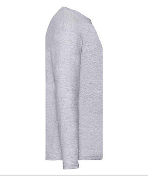 Сіро-Лілова футболка з довгим рукавом чоловіча легка Original long sleeve T Fruit of the loom, фото 3