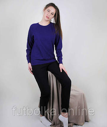 Темно-Синій жіночий спортивний костюм для тренувань Lightweight raglan sweat lady-fit Fruit of the loom, фото 1