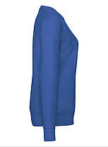 Яскраво-Синій жіночий світшот легкий Lightweight raglan sweat lady-fit Fruit of the loom, фото 2