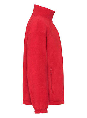 Червона кофта дитяча на замку Full zip fleece kids Fruit of the loom, фото 2