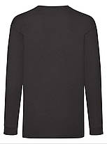 Чорна дитяча футболка з довгим рукавом базова Valueweight Long Sleeve T Kids, фото 3