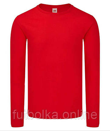 Червона чоловіча футболка з довгим рукавом Iconic 150 Classic Long Sleeve T-Shirt Fruit of the loom, фото 1
