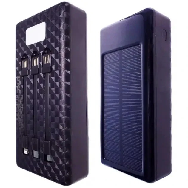Потужний портативний Powerbank UKC 8058 Solar Charger 60 000MAh, із сонячною панеллю, кабелями та ліхтариком, фото 1