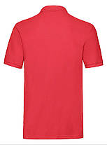 Червона футболка поло чоловіча преміум Premium polo Fruit of the loom, фото 3