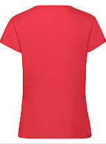 Червона футболка дитяча для дівчинки однотонна Sofspun girls Fruit of the loom, фото 3