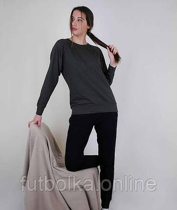 Світлий Графіт жіночий спортивний костюм для тренувань Lightweight raglan sweat lady-fit Fruit of the loom, фото 1