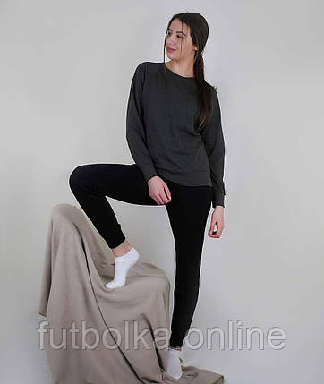 Світлий Графіт жіночий спортивний костюм для тренувань Lightweight raglan sweat lady-fit Fruit of the loom, фото 2