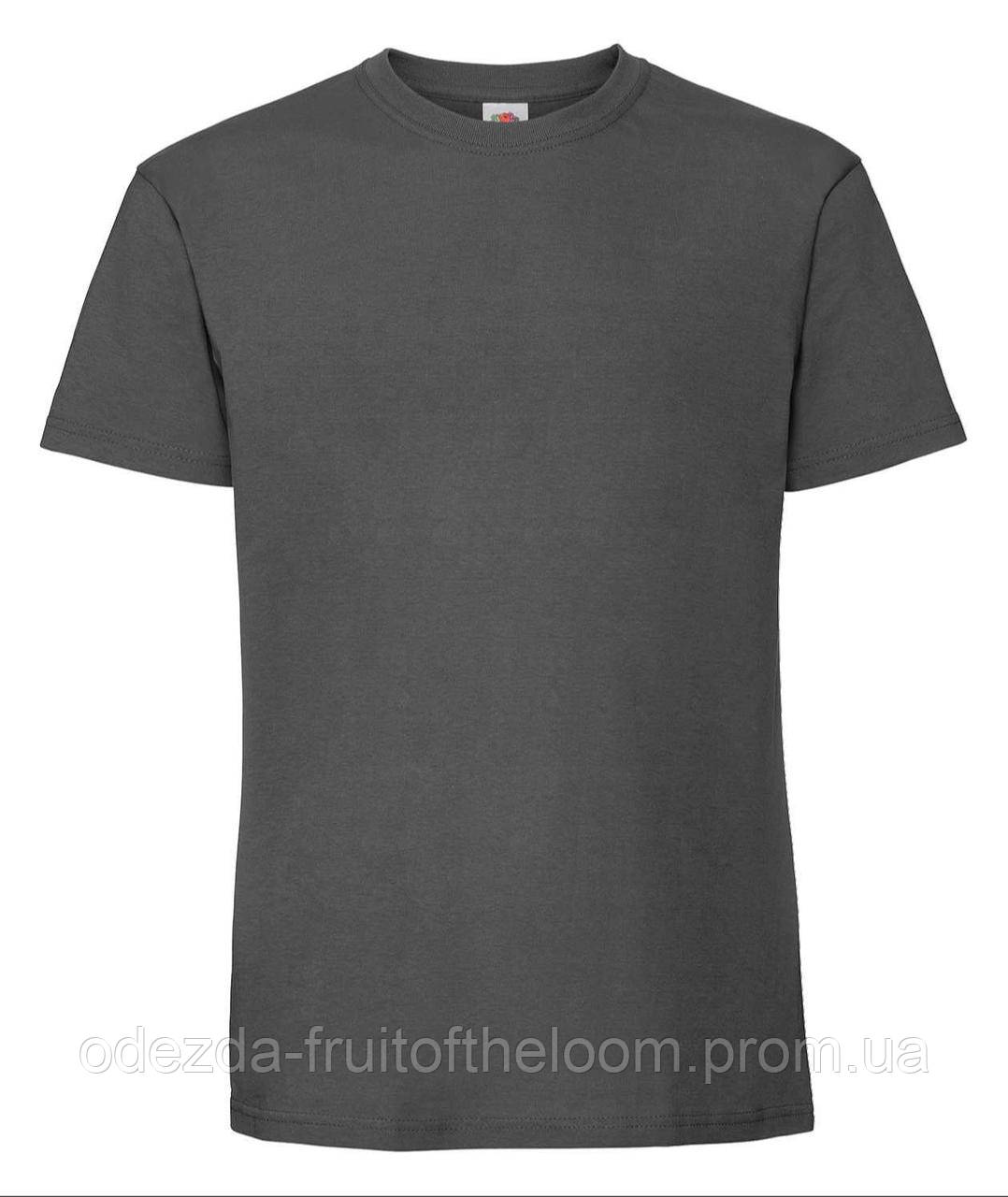 Графітова футболка чоловіча щільна Ringspun Fruit of the loom