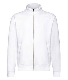 Біла чоловіча кофта на застібці Premium sweat jacket Fruit of the loom