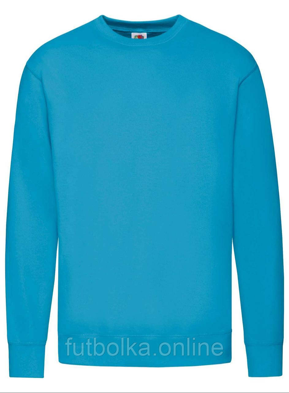 Ультрамарин светр чоловічий легкий Lightweight set-in sweat Fruit of the loom