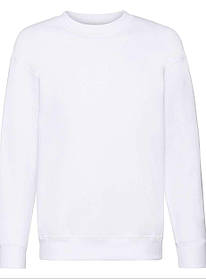 Білий светр дитячий теплий Premium set-in sweat kids Fruit of the loom