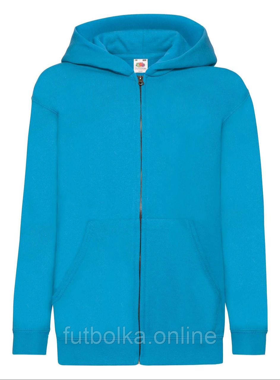 Ультрамаринова дитяча кофта на блискавці Classic hooded sweat jacket kids Fruit of the loom