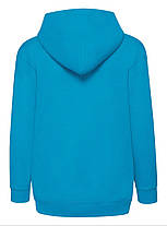 Ультрамаринова дитяча кофта на блискавці Classic hooded sweat jacket kids Fruit of the loom, фото 3