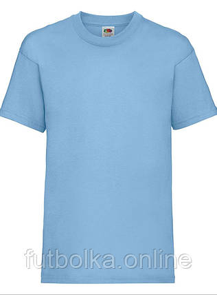 Небесно-Блакитна футболка дитяча для хлопчика м'яка Valueweight kids Fruit of the loom, фото 1