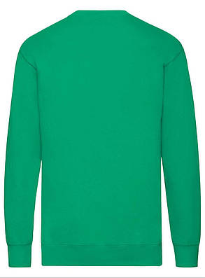 Яскраво-Зелений светр чоловічий легкий Lightweight set-in sweat Fruit of the loom, фото 3
