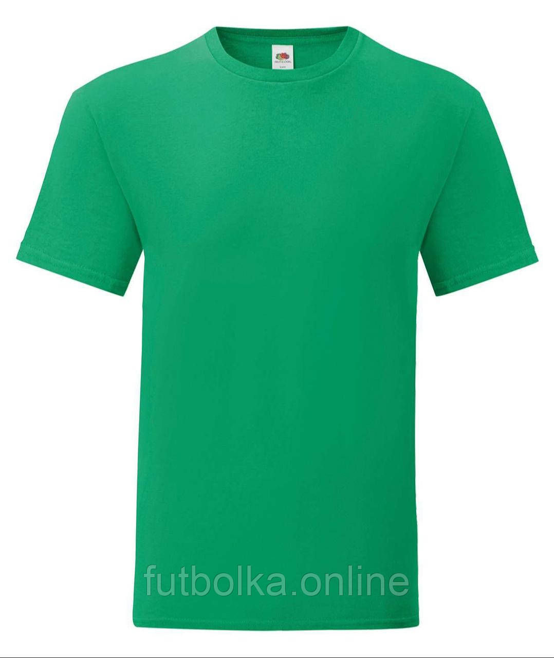 Яскраво-Зелена футболка чоловіча полегшена Iconic Fruit of the loom