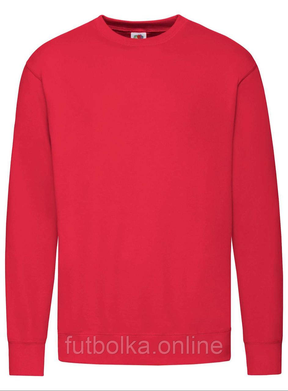 Червоний светр чоловічий легкий Lightweight set-in sweat Fruit of the loom