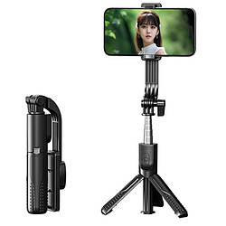 Трипод-монопод для телефону Remax P16 Bluetooth селфі палиця з пультом ДК |80см| Чорний