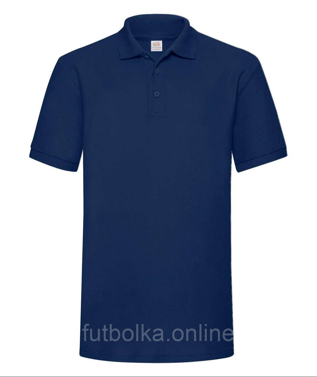 Темно-Синє поло чоловіче щільне 65/35 Heavy polo Fruit of the loom