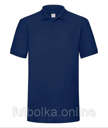 Темно-Синє поло чоловіче щільне 65/35 Heavy polo Fruit of the loom, фото 1