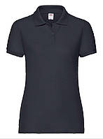 Глибоко Темно-Синє поло жіноче лакост 65/35 Polo lady-fit Fruit of the loom