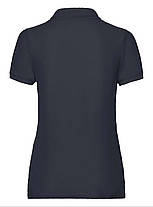 Глибоко Темно-Синє поло жіноче лакост 65/35 Polo lady-fit Fruit of the loom, фото 3