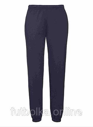 Глибоко Темно-Сині спортивні штани чоловічі з резинкою Classic elasticated cuff jog pants Fruit of the loom, фото 1