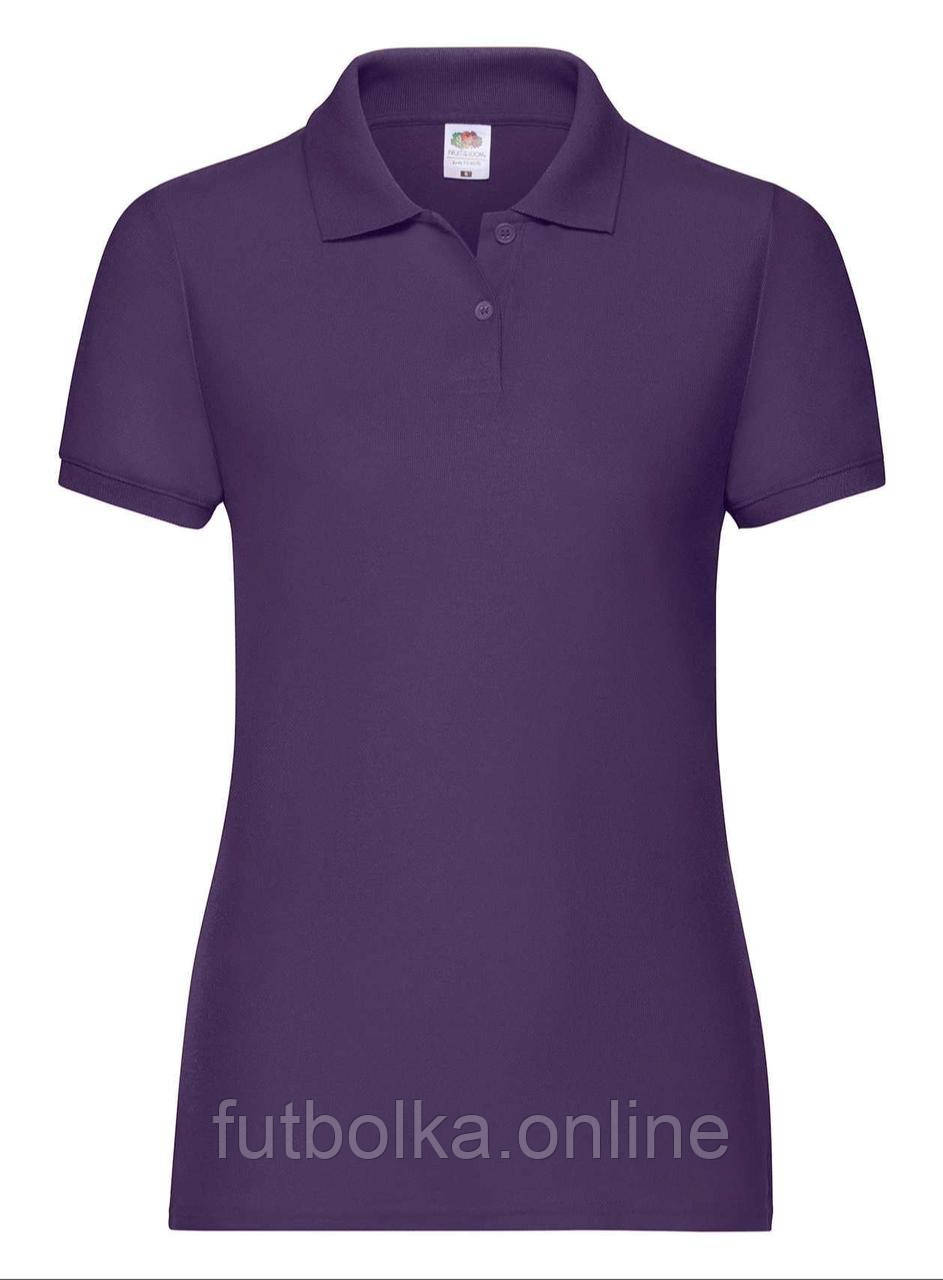 Фіолетове поло жіноче лакост 65/35 Polo lady-fit Fruit of the loom
