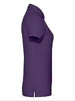 Фіолетове поло жіноче лакост 65/35 Polo lady-fit Fruit of the loom, фото 2