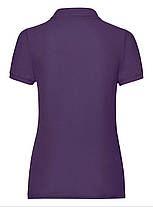 Фіолетове поло жіноче лакост 65/35 Polo lady-fit Fruit of the loom, фото 3