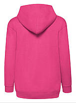 Малинова дитяча кофта на блискавці Classic hooded sweat jacket kids Fruit of the loom, фото 3